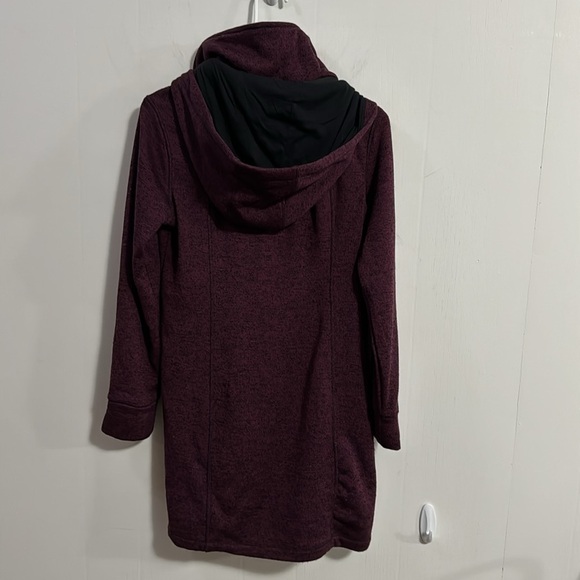 Kenneth Cole Reaction long sweater coat Sz Small detachable hoodie - Picture 6 of 8